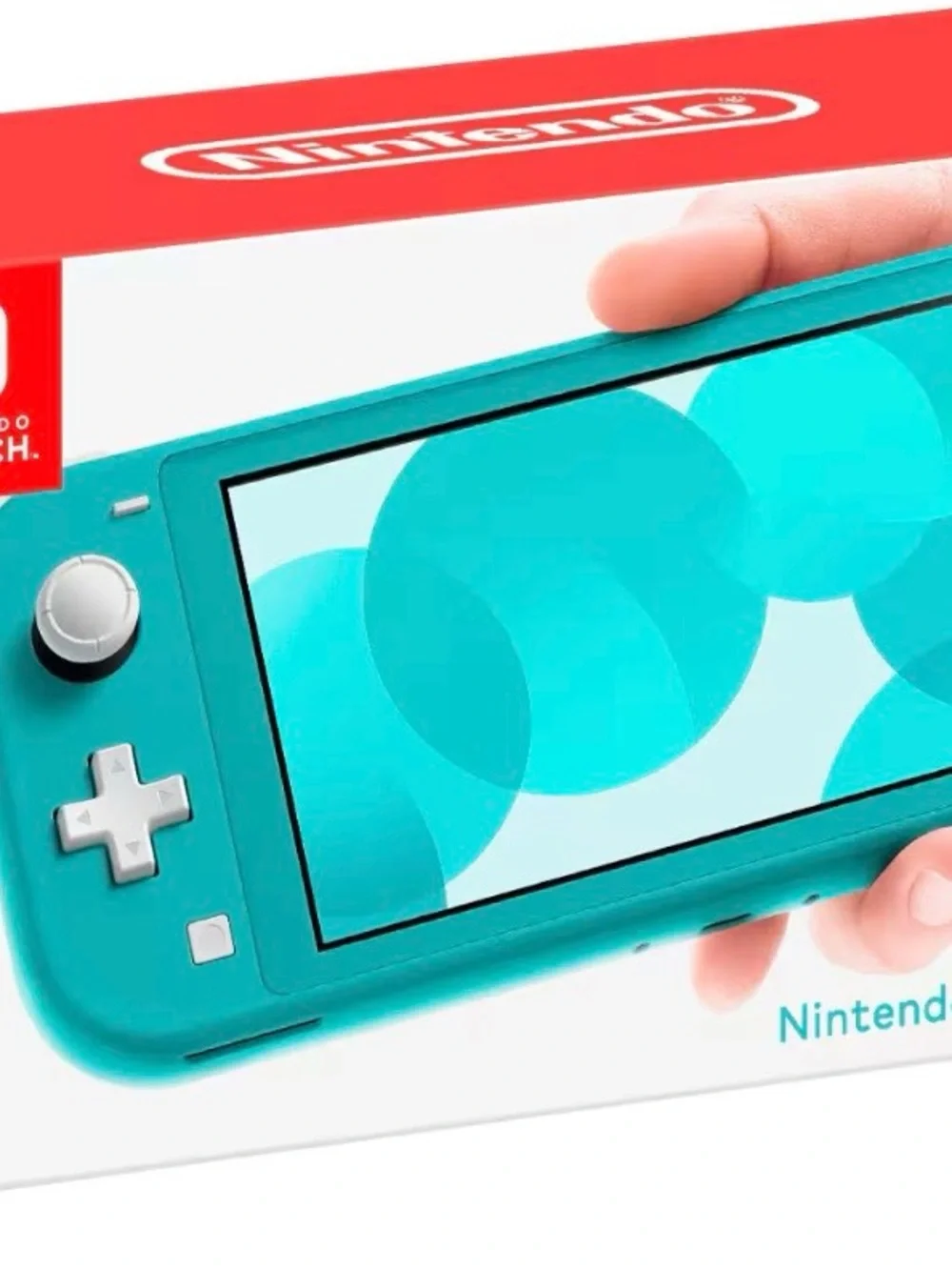 Nintendo Switch Lite Turquoise Back Logo Handheld Console
